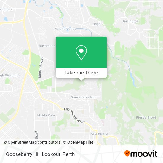 Gooseberry Hill Lookout map