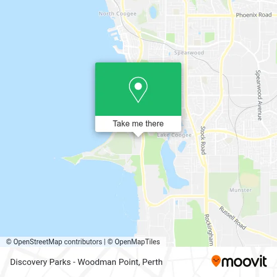 Mapa Discovery Parks - Woodman Point