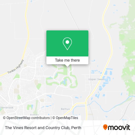 The Vines Resort and Country Club map