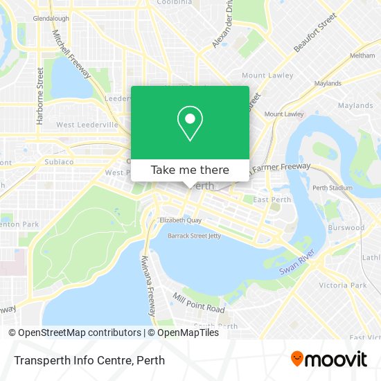 Transperth Info Centre map