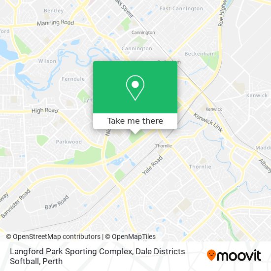 Langford Park Sporting Complex, Dale Districts Softball map
