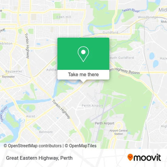 Mapa Great Eastern Highway