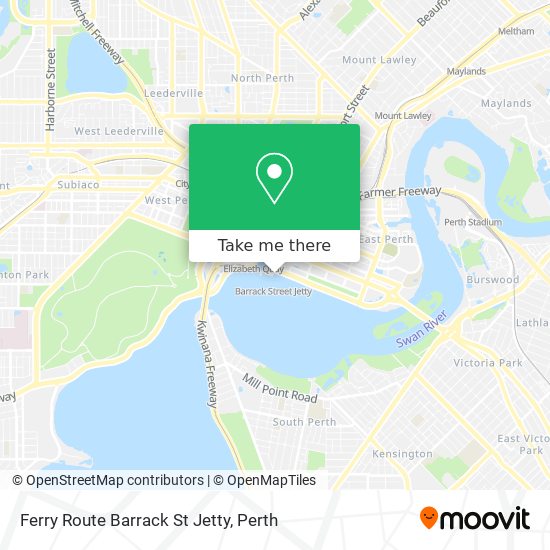 Ferry Route Barrack St Jetty map