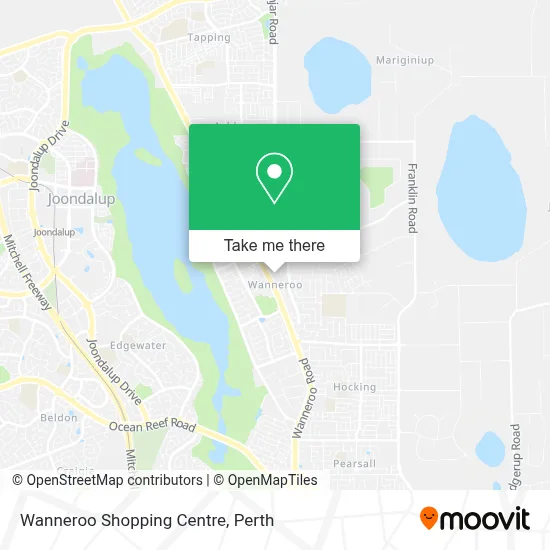 Mapa Wanneroo Shopping Centre