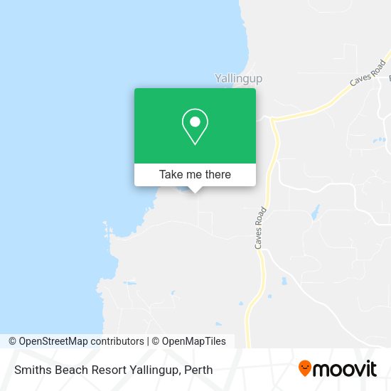 Smiths Beach Resort Yallingup map