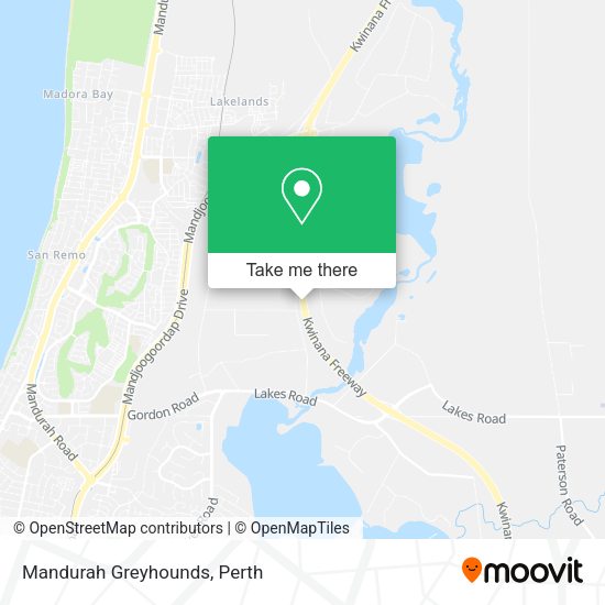 Mandurah Greyhounds map