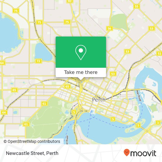 Mapa Newcastle Street