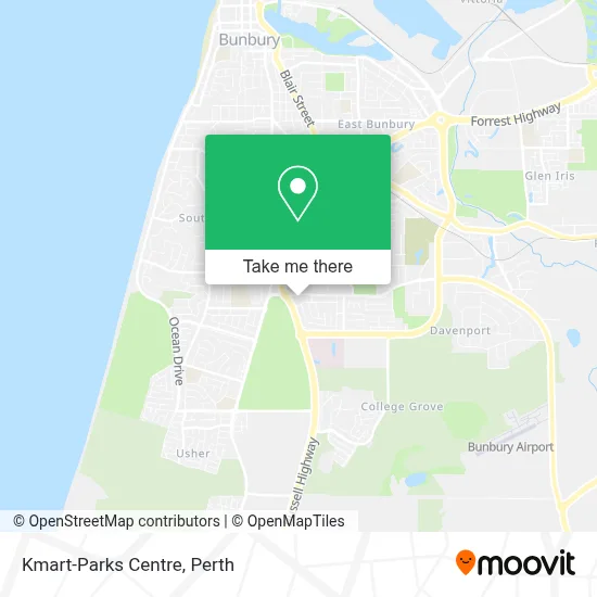 Mapa Kmart-Parks Centre