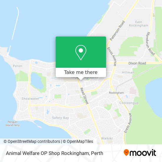 Animal Welfare OP Shop Rockingham map