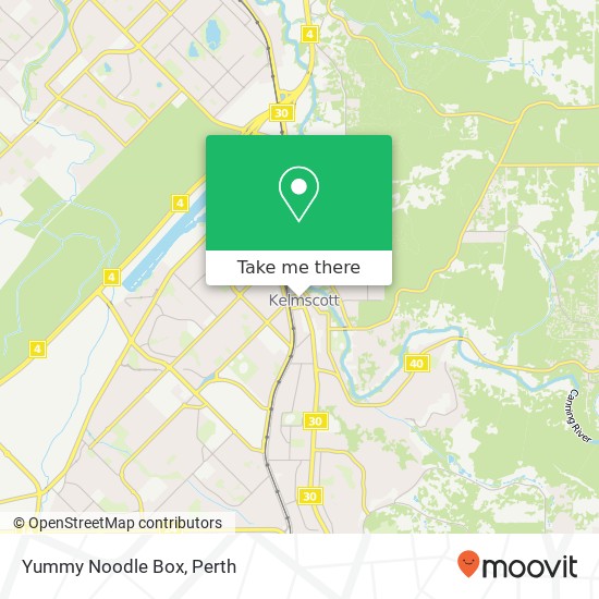 Mapa Yummy Noodle Box, Albany Hwy Kelmscott WA 6111