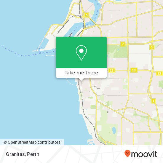 Mapa Granitas, 330 South Ter South Fremantle WA 6162