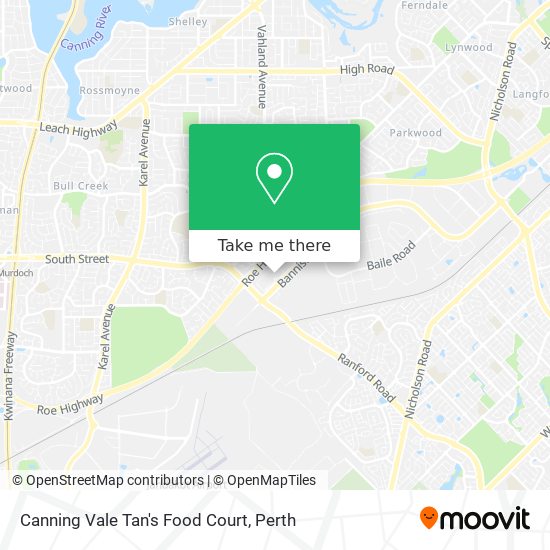 Canning Vale Tan's Food Court map