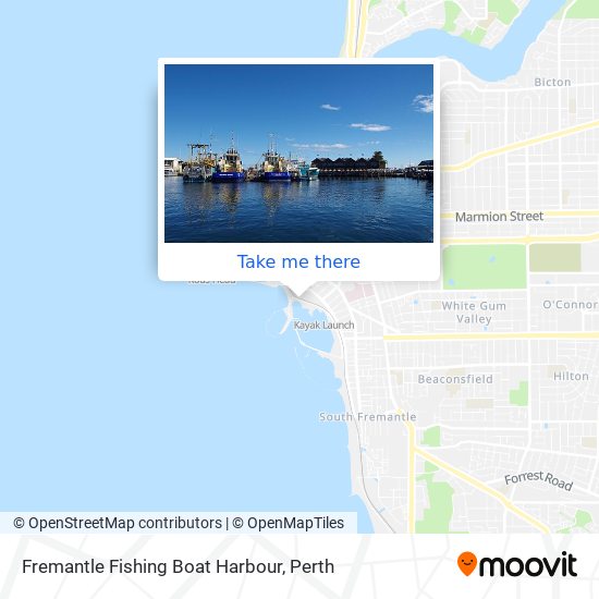 Mapa Fremantle Fishing Boat Harbour