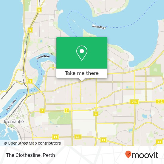 The Clothesline, 341A Canning Hwy Palmyra WA 6157 map