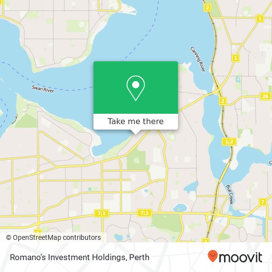 Romano's Investment Holdings, Troy St Applecross WA 6153 map