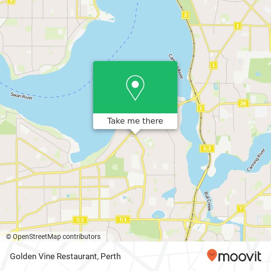 Golden Vine Restaurant, Kearns Cres Ardross WA 6153 map