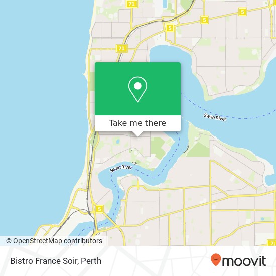 Bistro France Soir, 120 Wellington St Mosman Park WA 6012 map