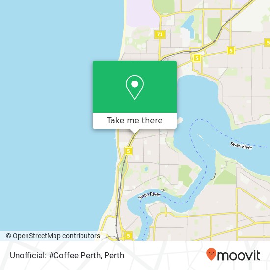 Unofficial: #Coffee Perth, 579 Stirling Hwy Mosman Park WA 6012 map
