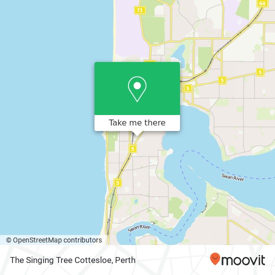 Mapa The Singing Tree Cottesloe