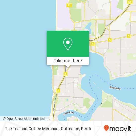 The Tea and Coffee Merchant Cottesloe, 38 Napoleon St Cottesloe WA 6011 map