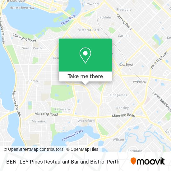 BENTLEY Pines Restaurant Bar and Bistro map