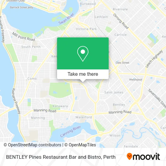 BENTLEY Pines Restaurant Bar and Bistro map