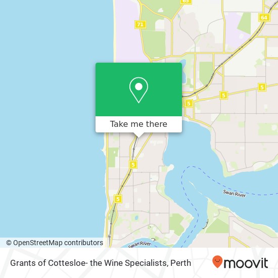 Mapa Grants of Cottesloe- the Wine Specialists