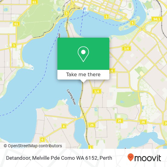 Detandoor, Melville Pde Como WA 6152 map