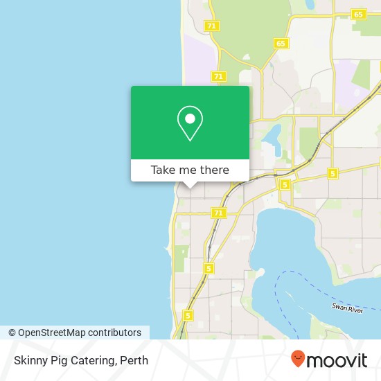 Mapa Skinny Pig Catering, 208 Broome St Cottesloe WA 6011