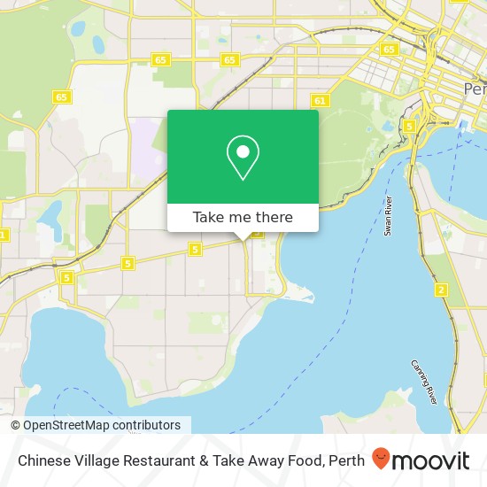 Mapa Chinese Village Restaurant & Take Away Food, 17 Broadway Nedlands WA 6009