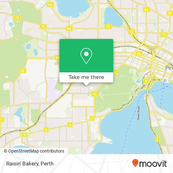 Raisin' Bakery, 155 Onslow Rd Shenton Park WA 6008 map