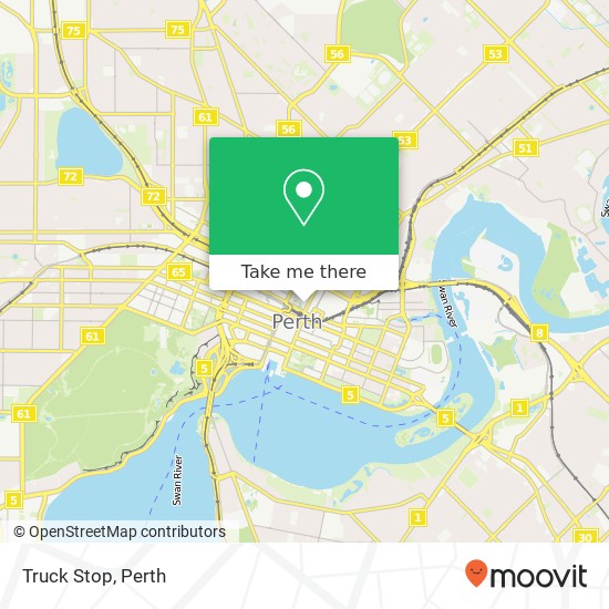 Mapa Truck Stop, James Street Mall Perth WA 6000