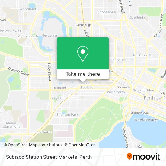 Subiaco Station Street Markets map
