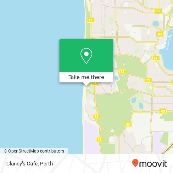 Mapa Clancy's Cafe, City Beach WA 6015