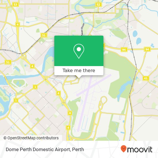 Mapa Dome Perth Domestic Airport, Brearley Ave Perth Airport WA 6105