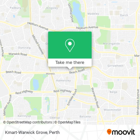 Kmart-Warwick Grove map