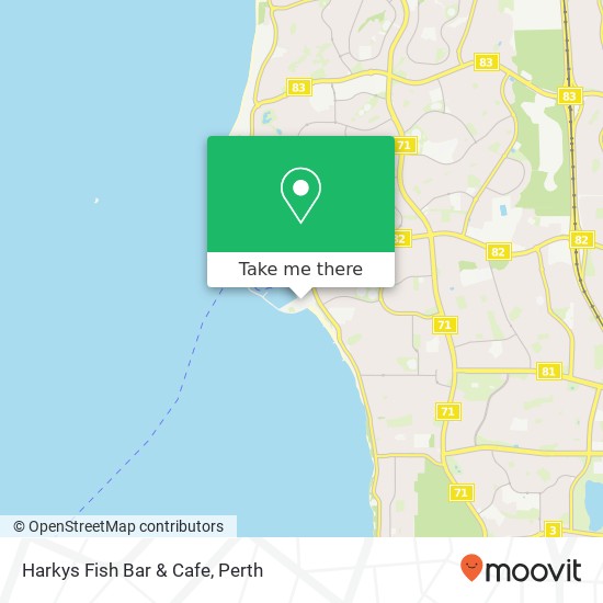 Harkys Fish Bar & Cafe, 58 Southside Dr Hillarys WA 6025 map