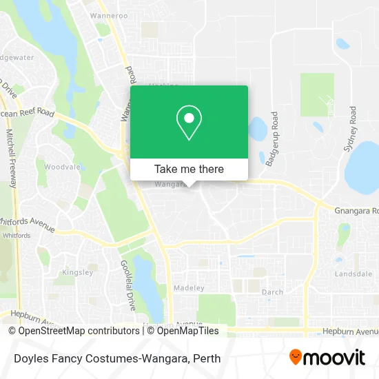 Mapa Doyles Fancy Costumes-Wangara