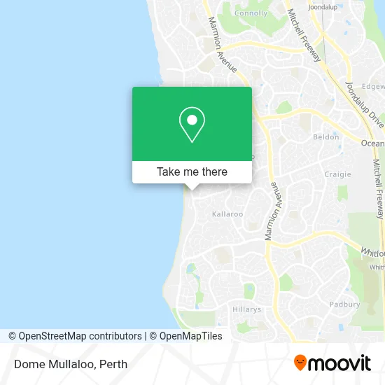 Mapa Dome Mullaloo