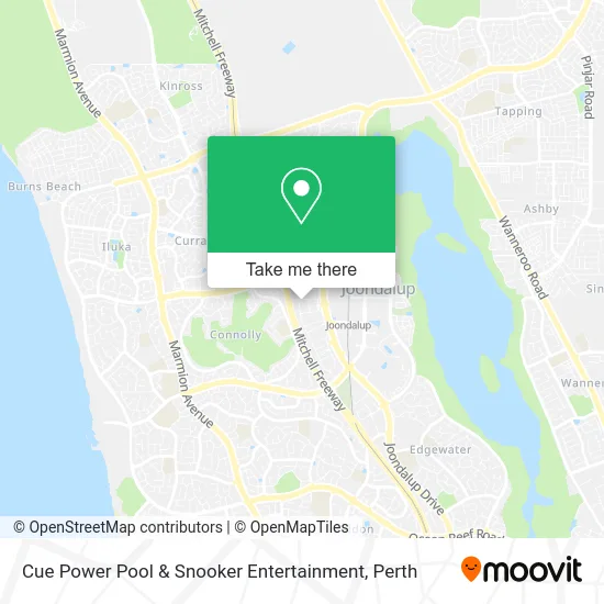 Mapa Cue Power Pool & Snooker Entertainment