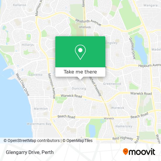 Mapa Glengarry Drive