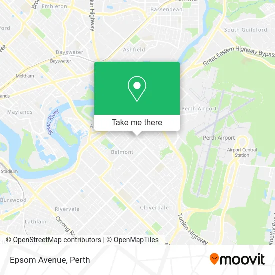 Epsom Avenue map