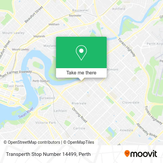 Mapa Transperth Stop Number 14499