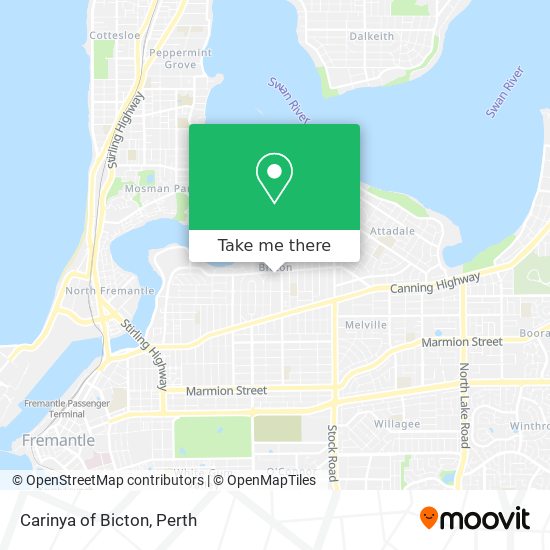 Mapa Carinya of Bicton