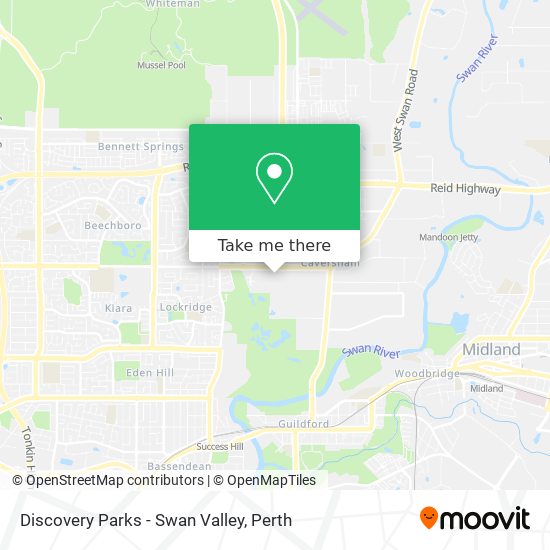 Discovery Parks - Swan Valley map