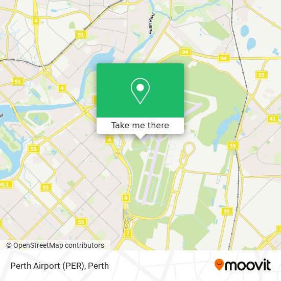 Mapa Perth Airport (PER)