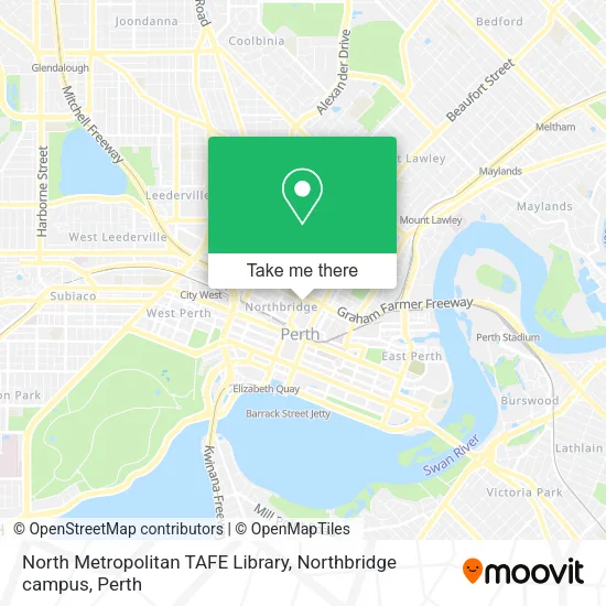 North Metropolitan TAFE Library, Northbridge campus map