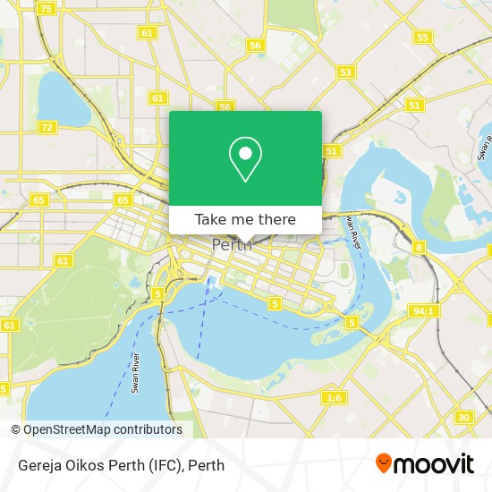 Mapa Gereja Oikos Perth (IFC)