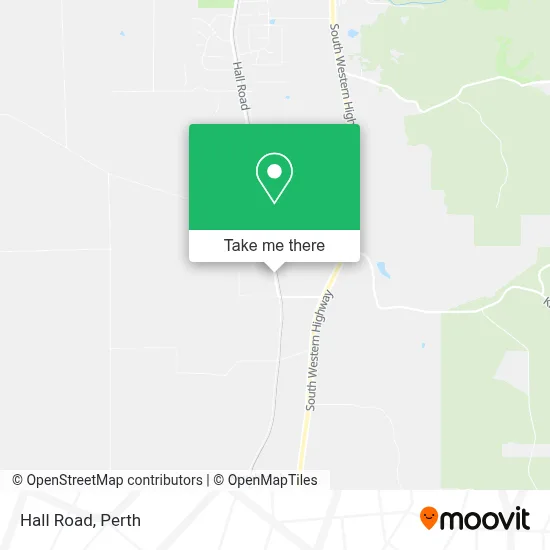 Mapa Hall Road