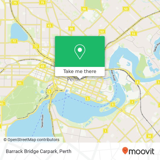 Barrack Bridge Carpark map